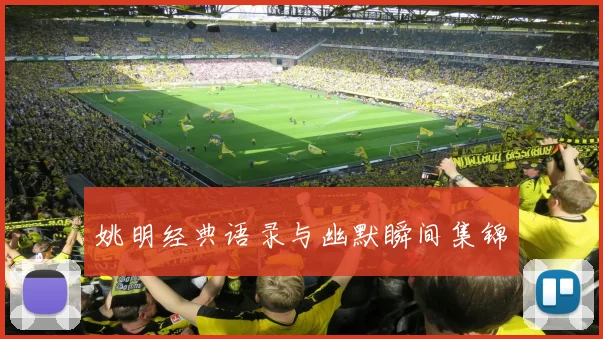 姚明经典语录与幽默瞬间集锦
